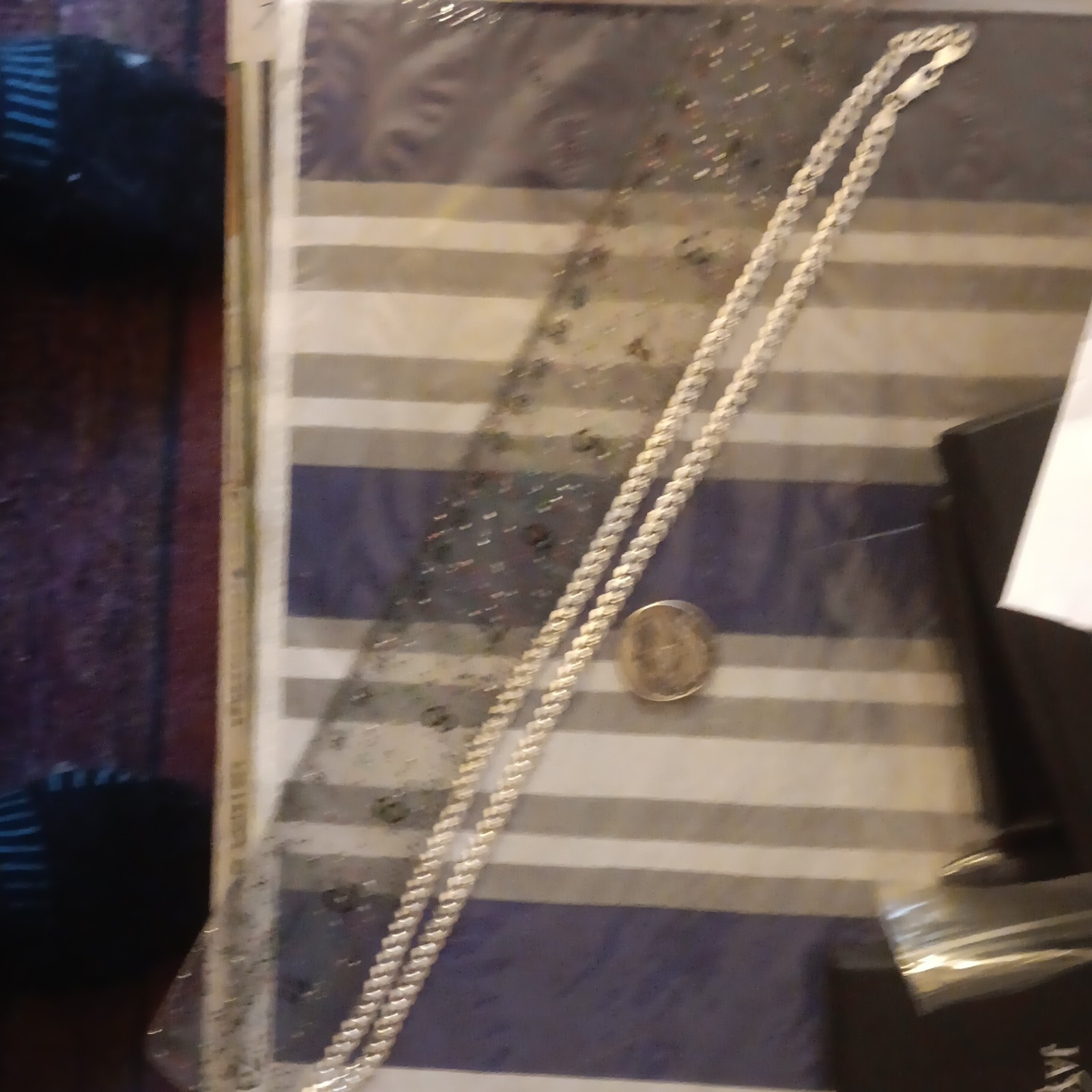 925 Sterling Silver P Lux Cuban Chain Necklace, Lobster Clasp ,diamond Cut
