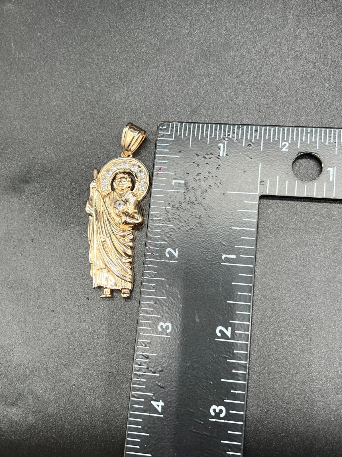 2.5″ Stainless Steel Gold plated St Jude Pendant