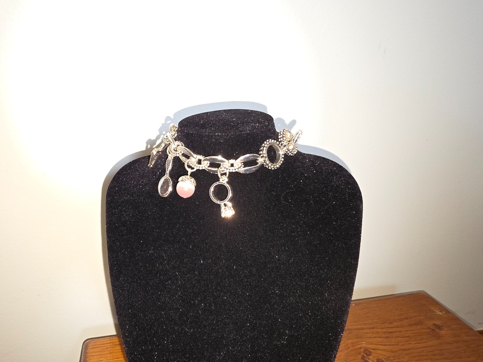 Premier Designs “Perfectly Pink” Necklace & Bracelet + Bonus Charm Bracelet