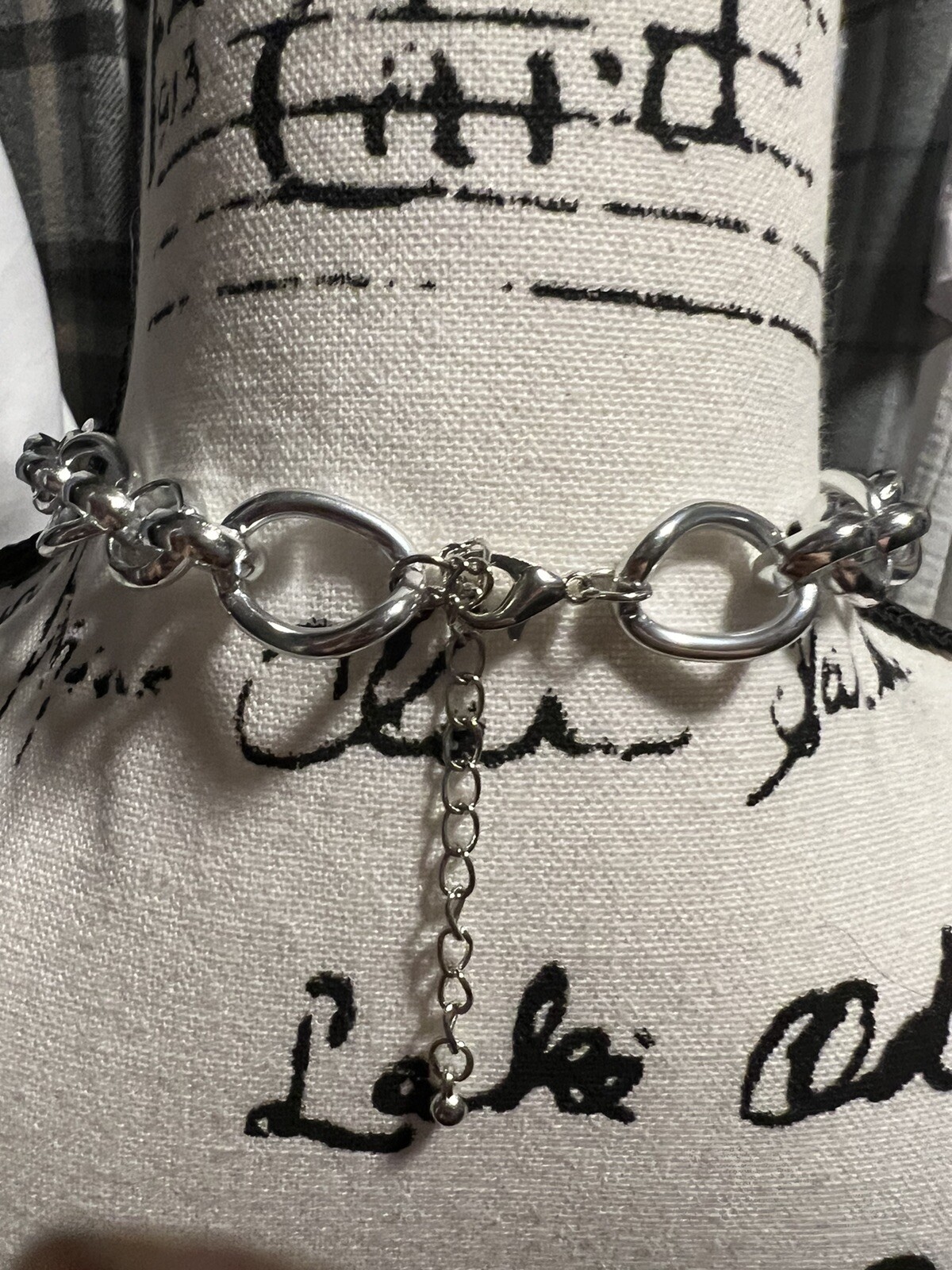 Zara Rose Flower Necklace Choker Chunky Silver Boho Statement Chain Retro VTG