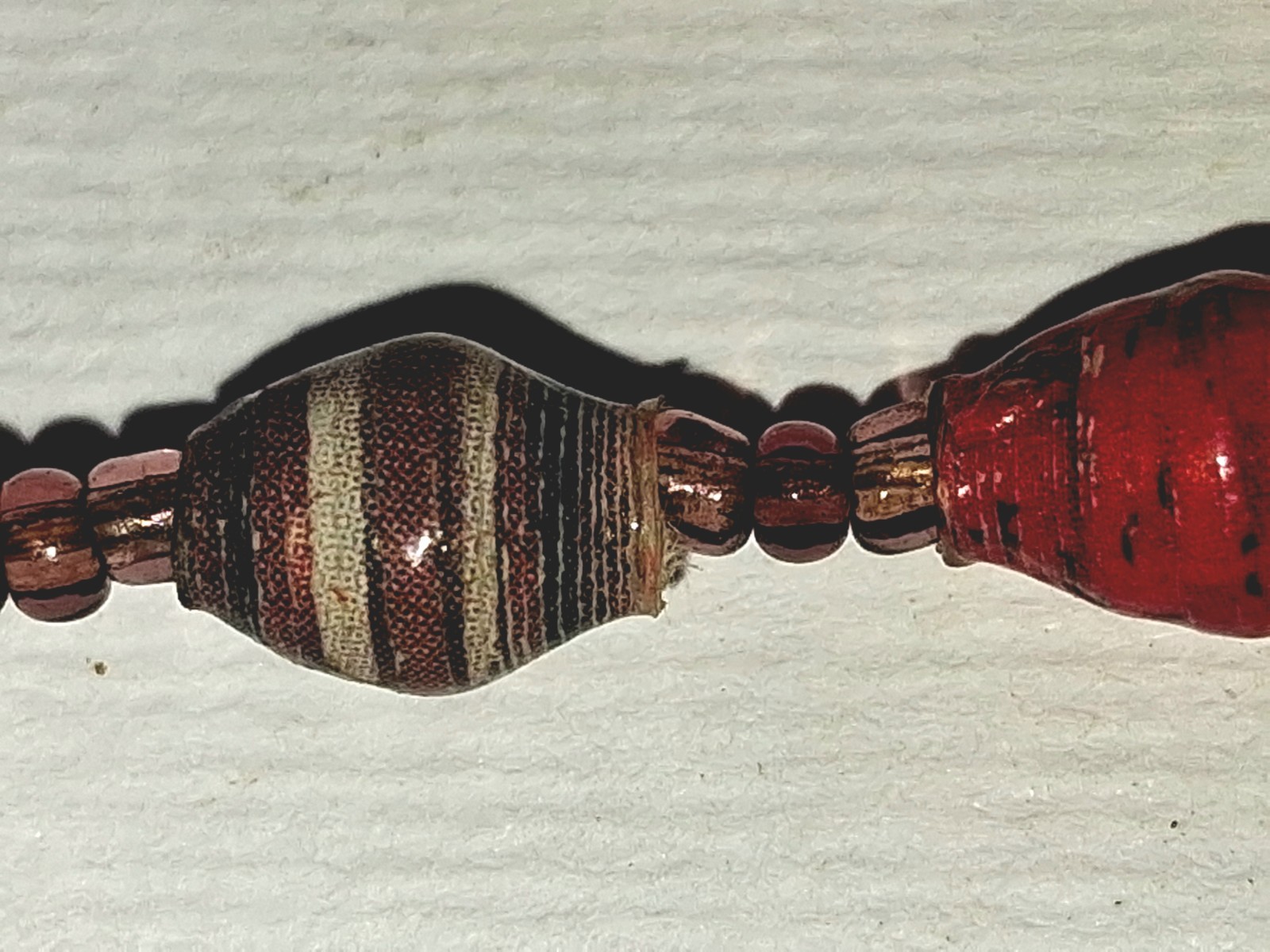 authentic Signed bead for life paper bead bohemian necklace 40 inch strand
