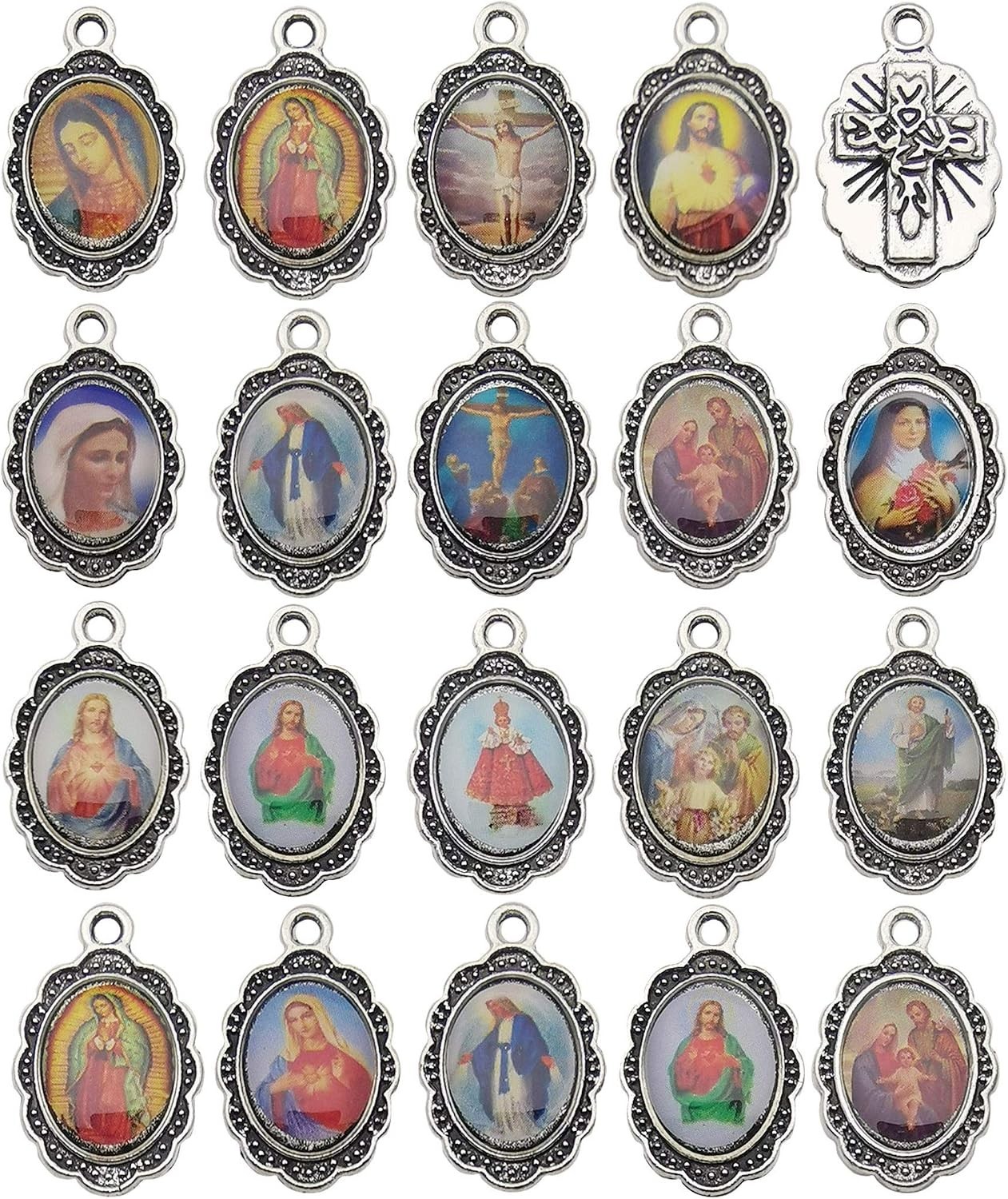 Zinc Alloy 50pcs Antique Silver Enamel Charms – Unique DIY Jewelry Accessory