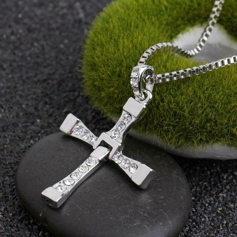 Fast and Furious Movie Dominic Toretto’s Cross CZ Necklace (Pendant + Chain)