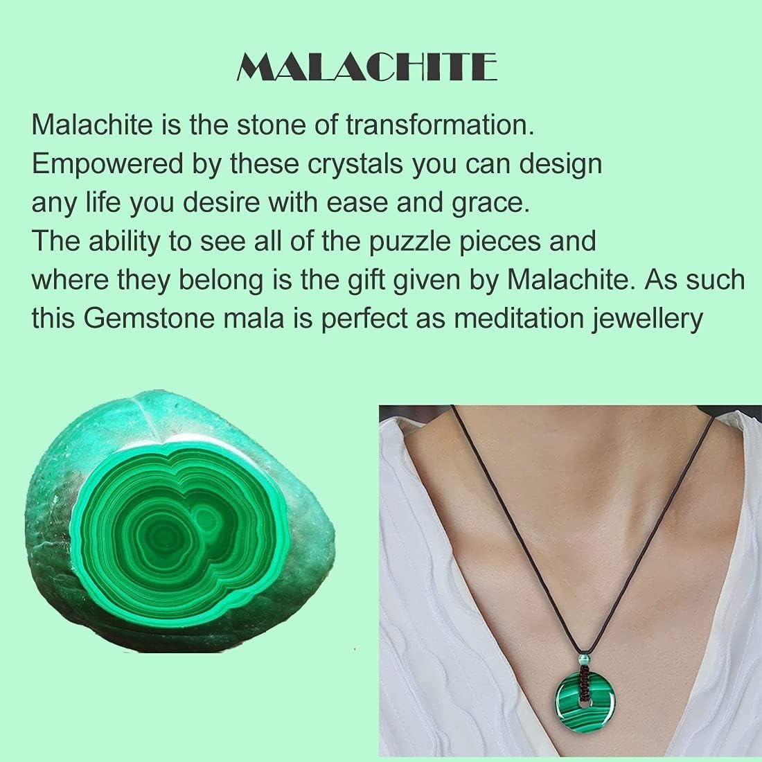 Genuine Stone Pendant Gemstone Chakra Jewelry Healing Crystal Necklace Adjust…
