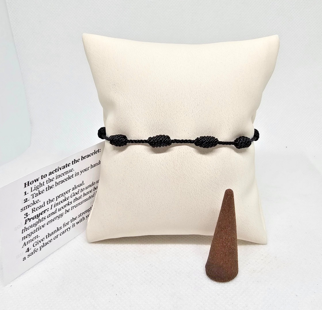 7 KNOTS BRACELET BLACK / PULSERA 7 NUDOS PARA PROTECCION ALEJA MALAS ENERGIAS