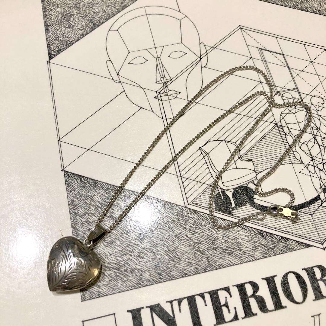 Vintage Sterling Silver 925 Heart-Shaped Locket Necklace