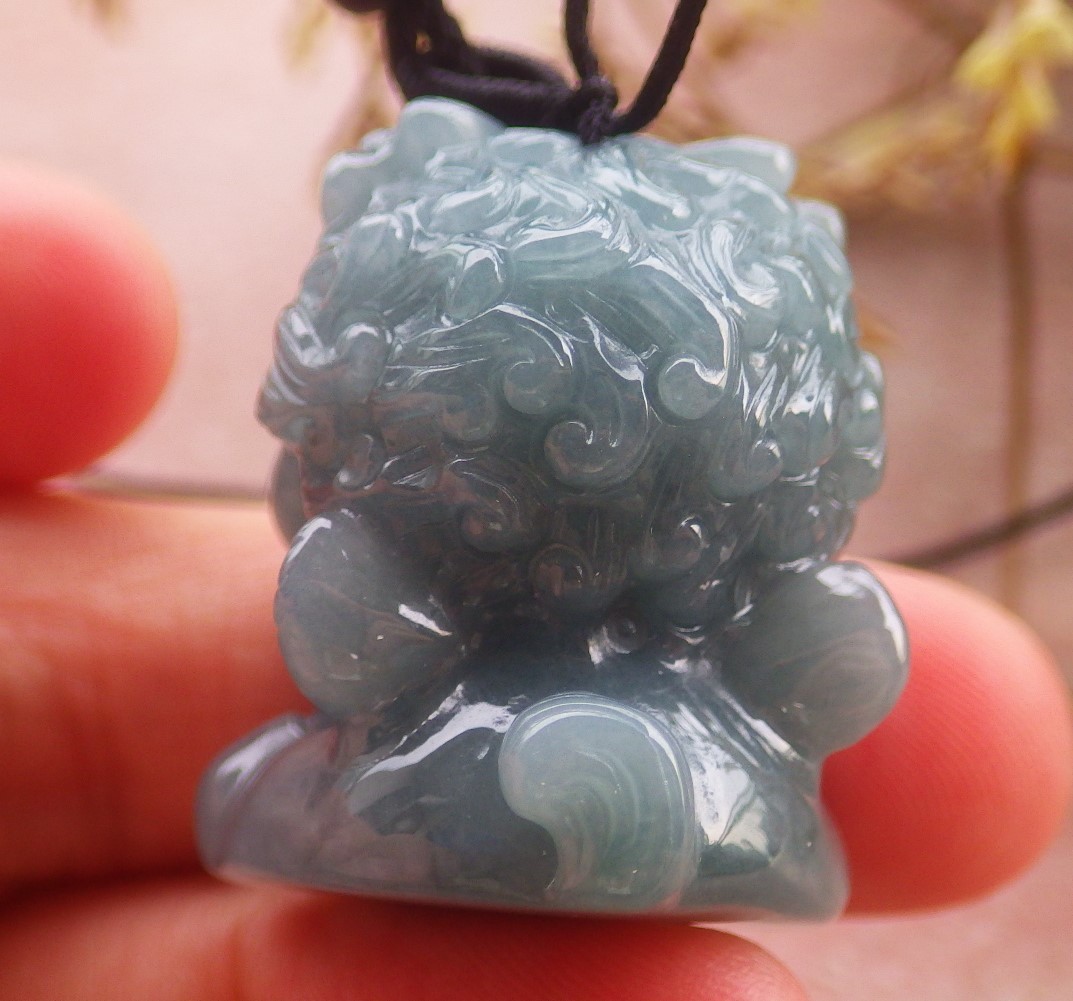 Video Certified Natural A Jade jadeite Pendant Cartoon Dragon Coin 龙 130107 VS