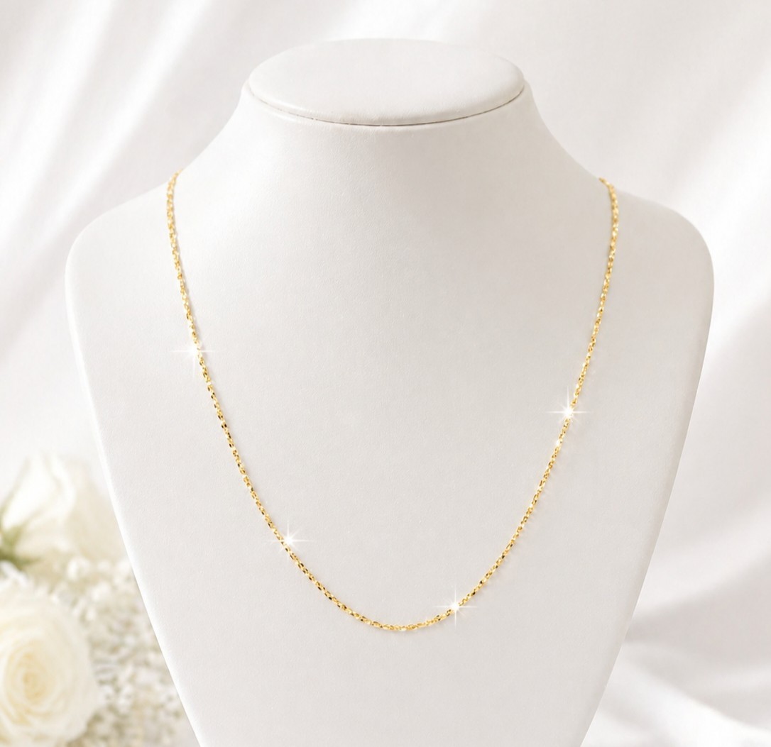 20” Twisted Rope Chain Necklace | Gold Over 925 Sterling Silver