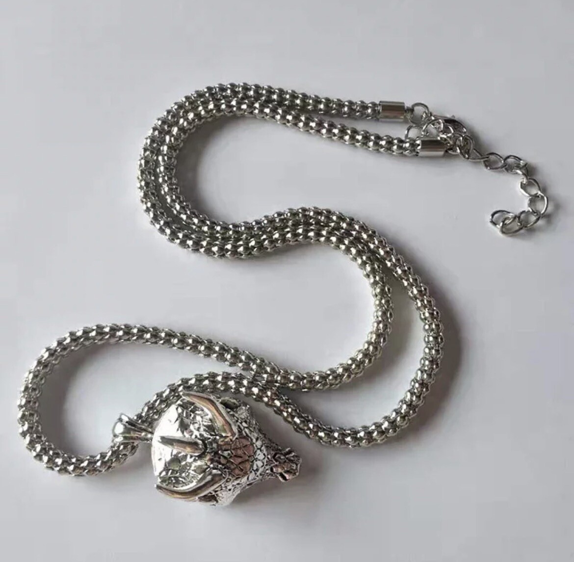Men’s Fashion Jewelry Silver Dragon Viking Pendant Necklace 158