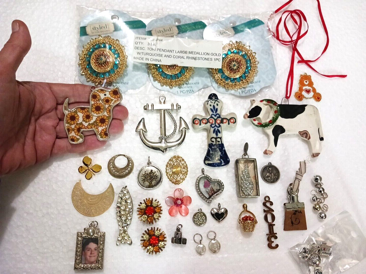 Pendants, charms, DIY jewelry necklace making pieces. You get everything