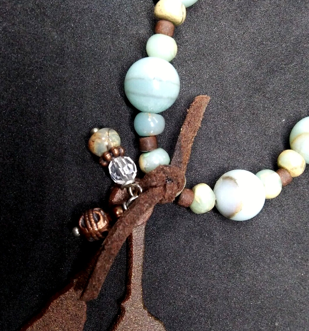 (2) Multicolored Boho Western Beaded Necklaces Colorful Costume Jewelry