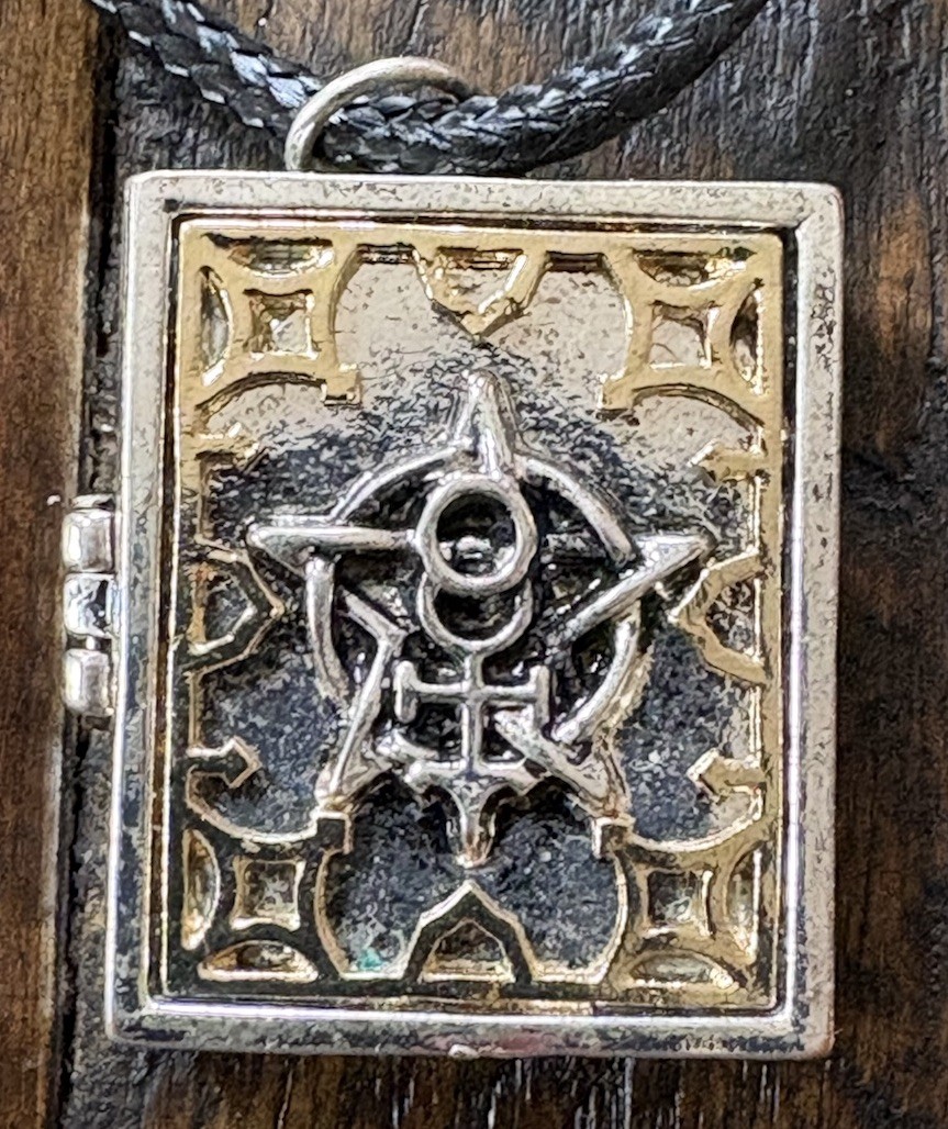 Magic Spell Book Pendant & Necklace Opens Skeleton Cosplay