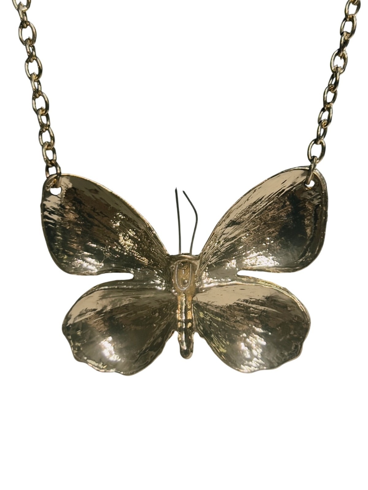 Cara NY Gold Tone With Multiple Colored Rhinestone Butterfly Necklace (6283-1-2)