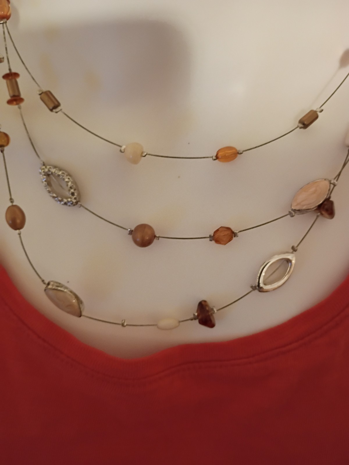 Multi Colored Necklace With An Extender