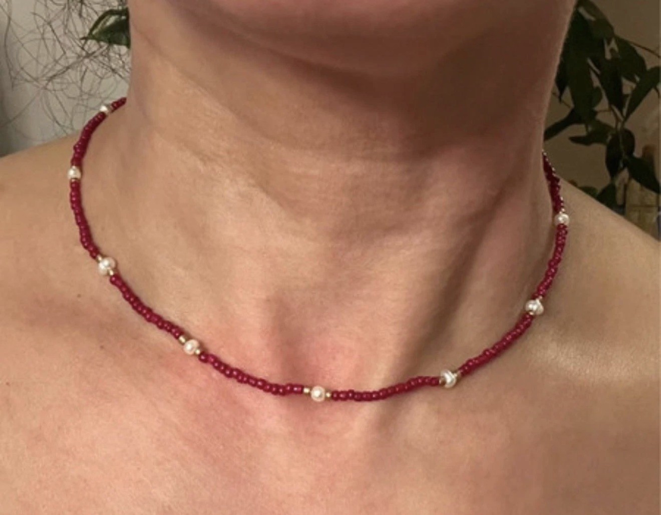 40cm Pearl Choker For Women – Elegant Beaded Necklace – Summer Ladies Jewelry UK