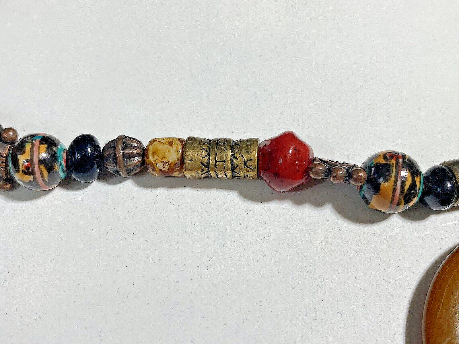 Multi Stone Necklace with Brass Hardware 14inches with 3.5 extender