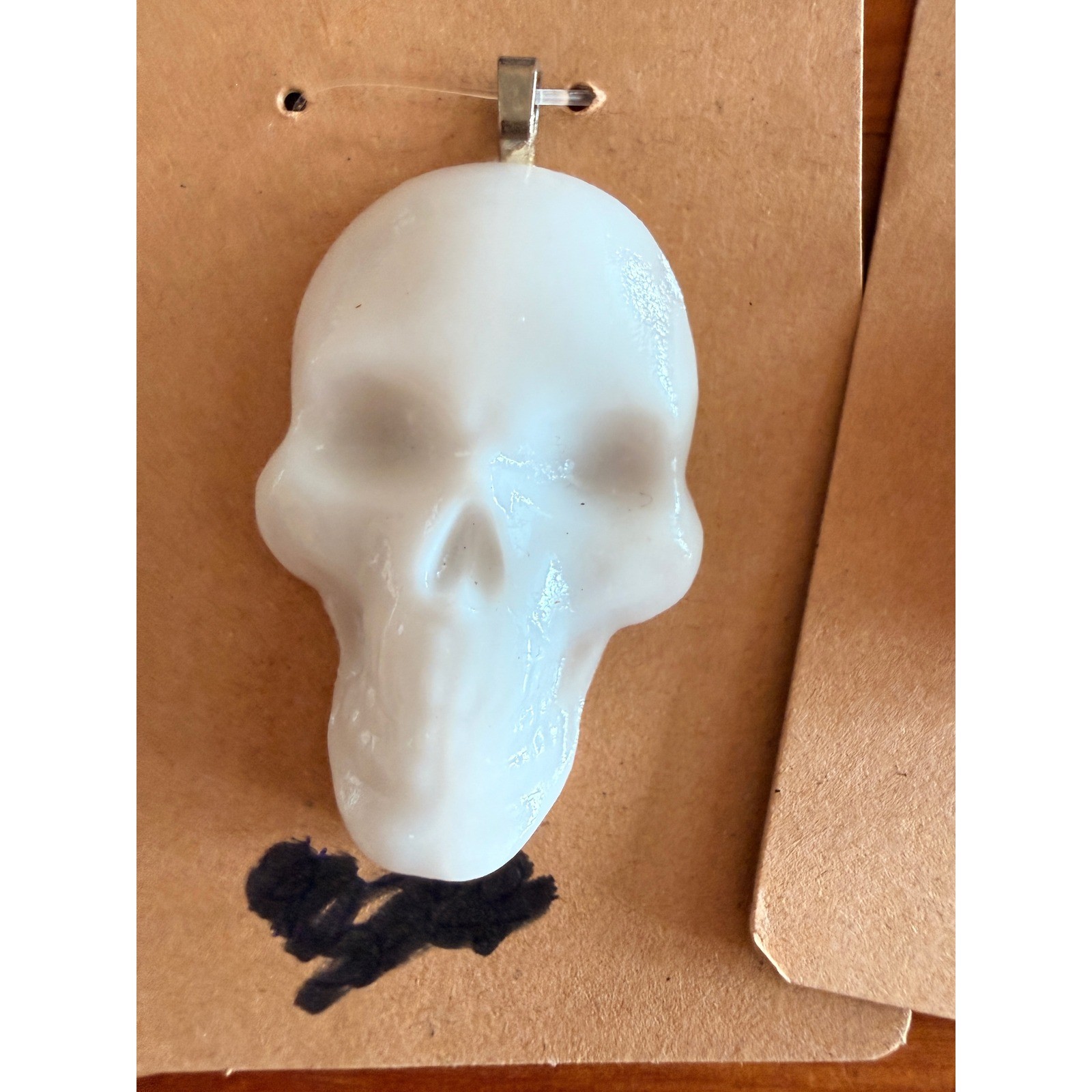 Lot of 3 Resin Skull Pendants Gothic Halloween Acrylic Charms Jewelry Making