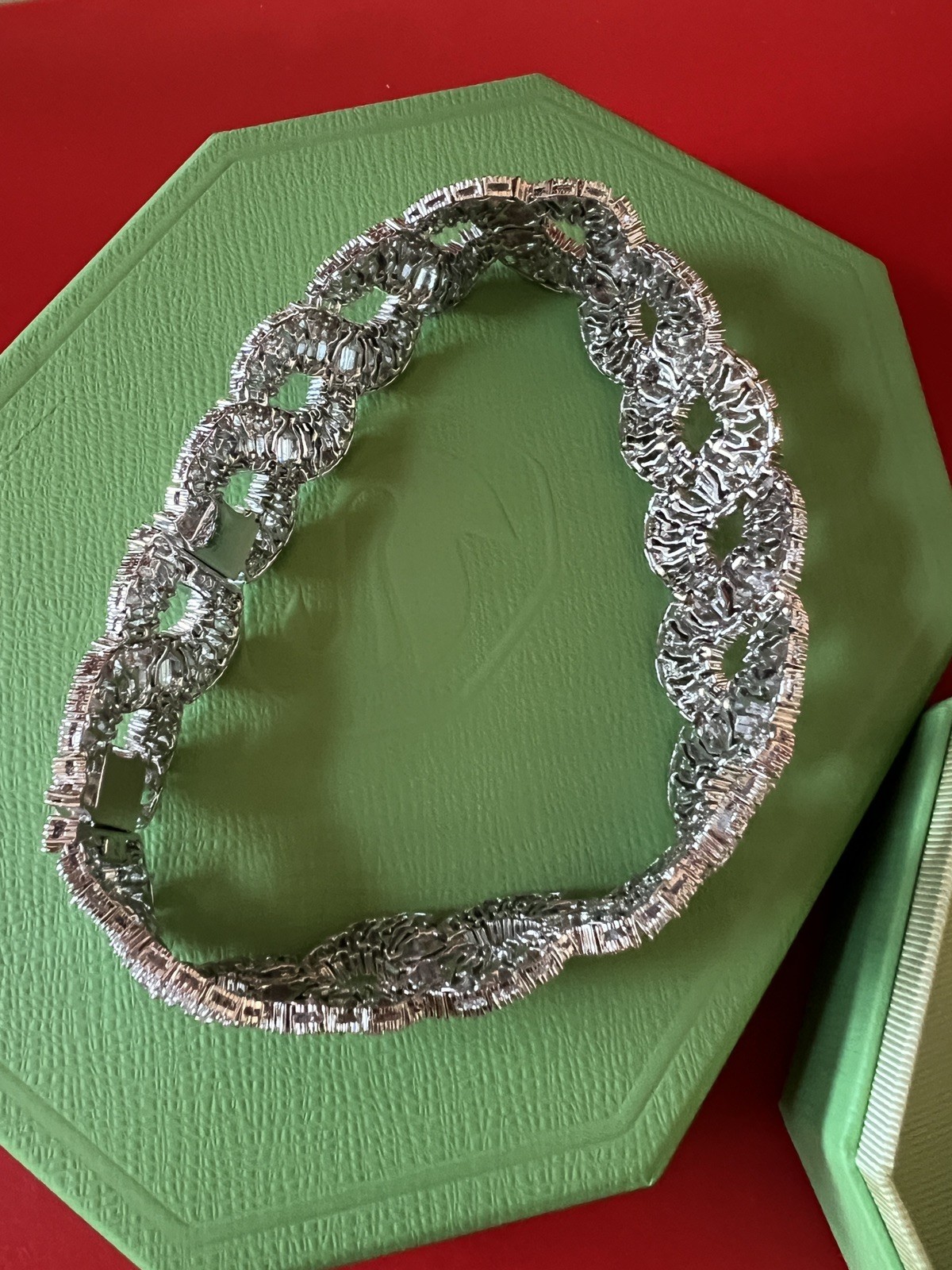 Swarovski Hyperbola Wave Chocker Necklace White Rhodium Plated rrp 1800 New❤️