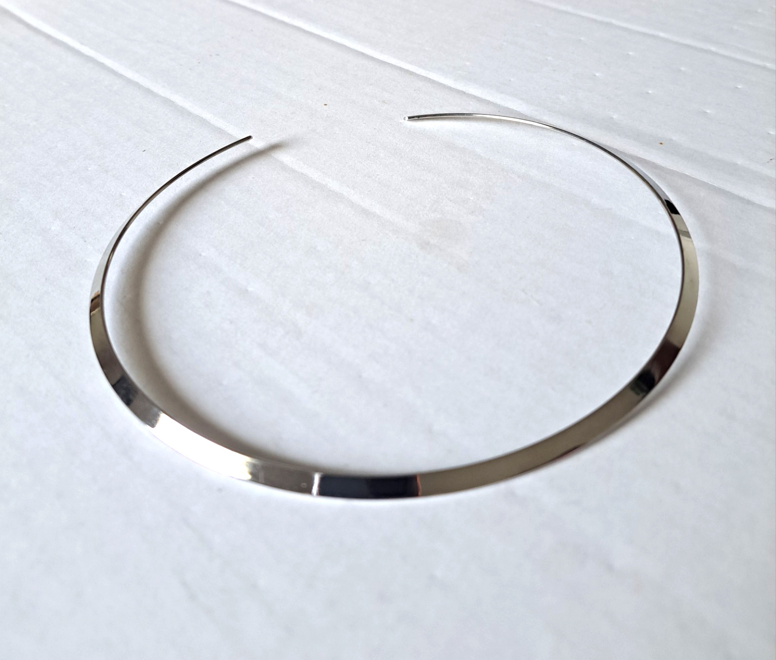 CHOKER NECKLACE COLLAR SILVER PLATED ONE SIZE VINTAGE