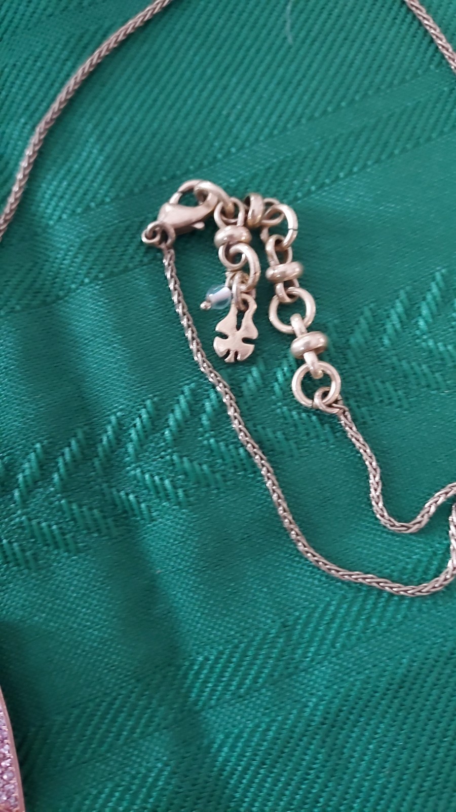 7314 Lucky brand Gold tone long Heart CZ “no Regrets” pendant necklace 26-30″