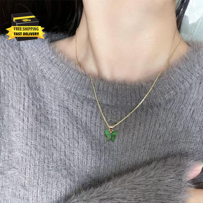 Christmas Birthday Gifts for Women Girls Butterfly Pendant Necklaces for Friends