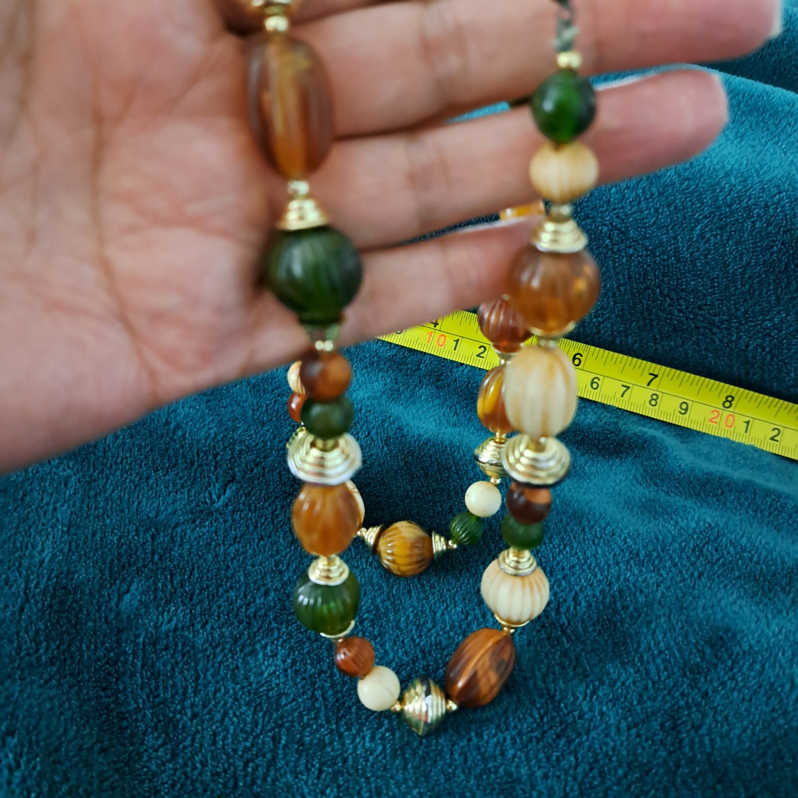 Multi Color Assorted Plastic Beads Necklace 28″ Under $20
