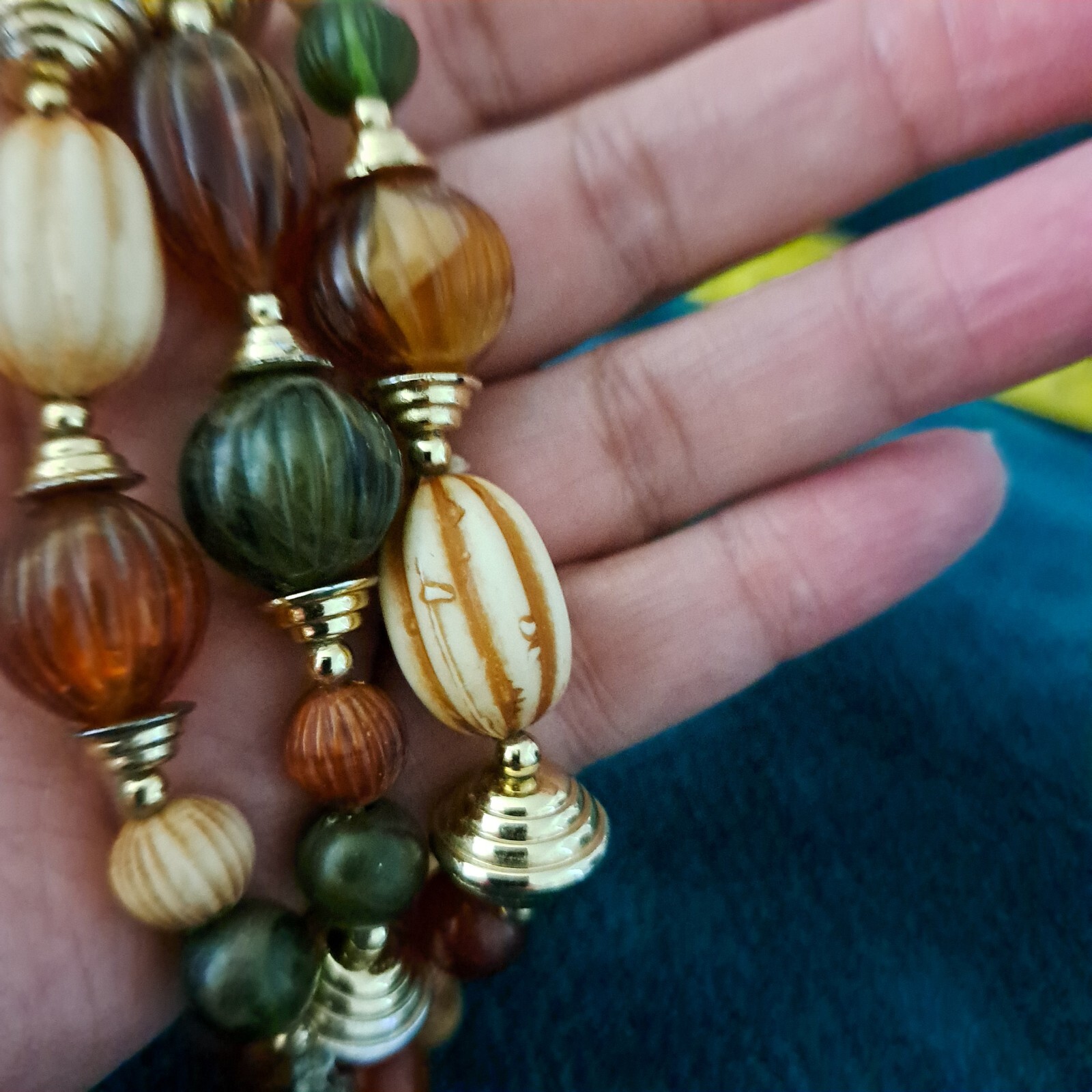 Multi Color Assorted Plastic Beads Necklace 28″ Under $20