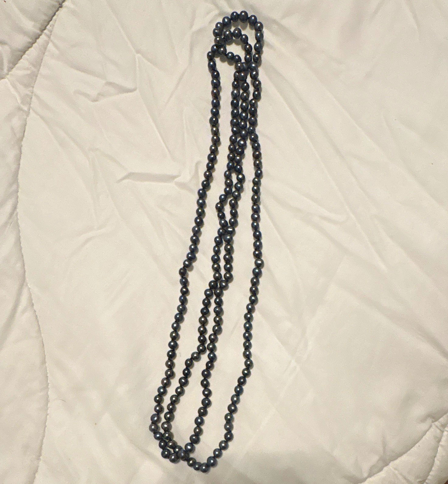 46” Strand Black Freshwater Pearl Necklace 4.5-5mm