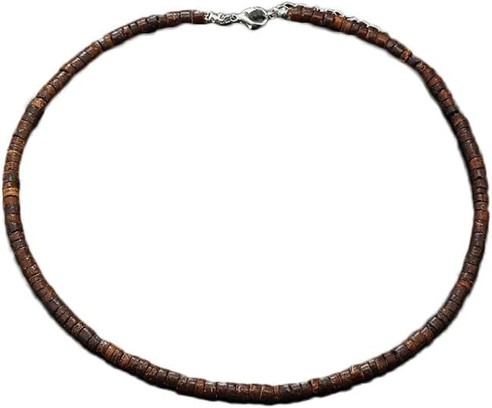 Puka Shell Beaded Necklace Men Summer Surfer Seed Necklace Seashell Beads Neckla