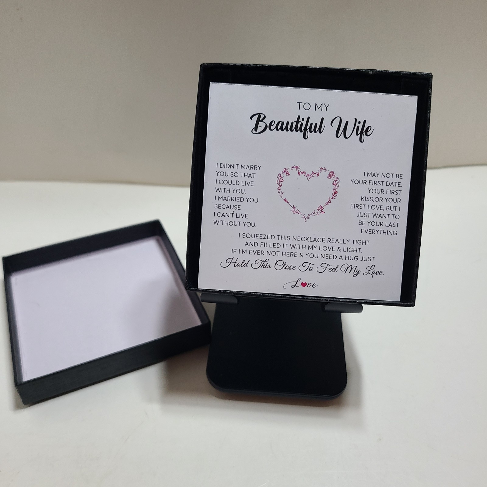 Beautiful Special Occasions Gift For Your Wife. Wonderful Message and Necklace