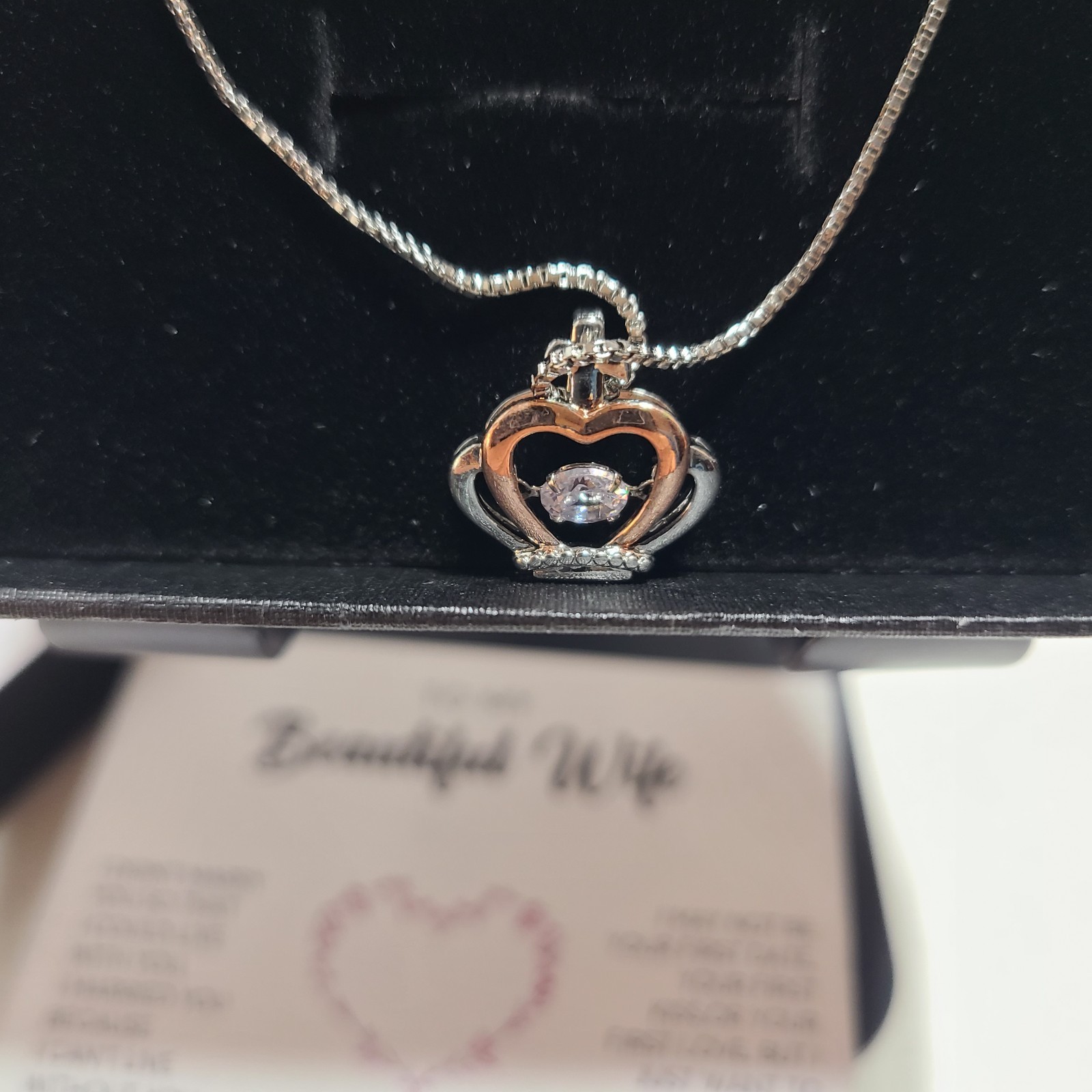 Beautiful Special Occasions Gift For Your Wife. Wonderful Message and Necklace