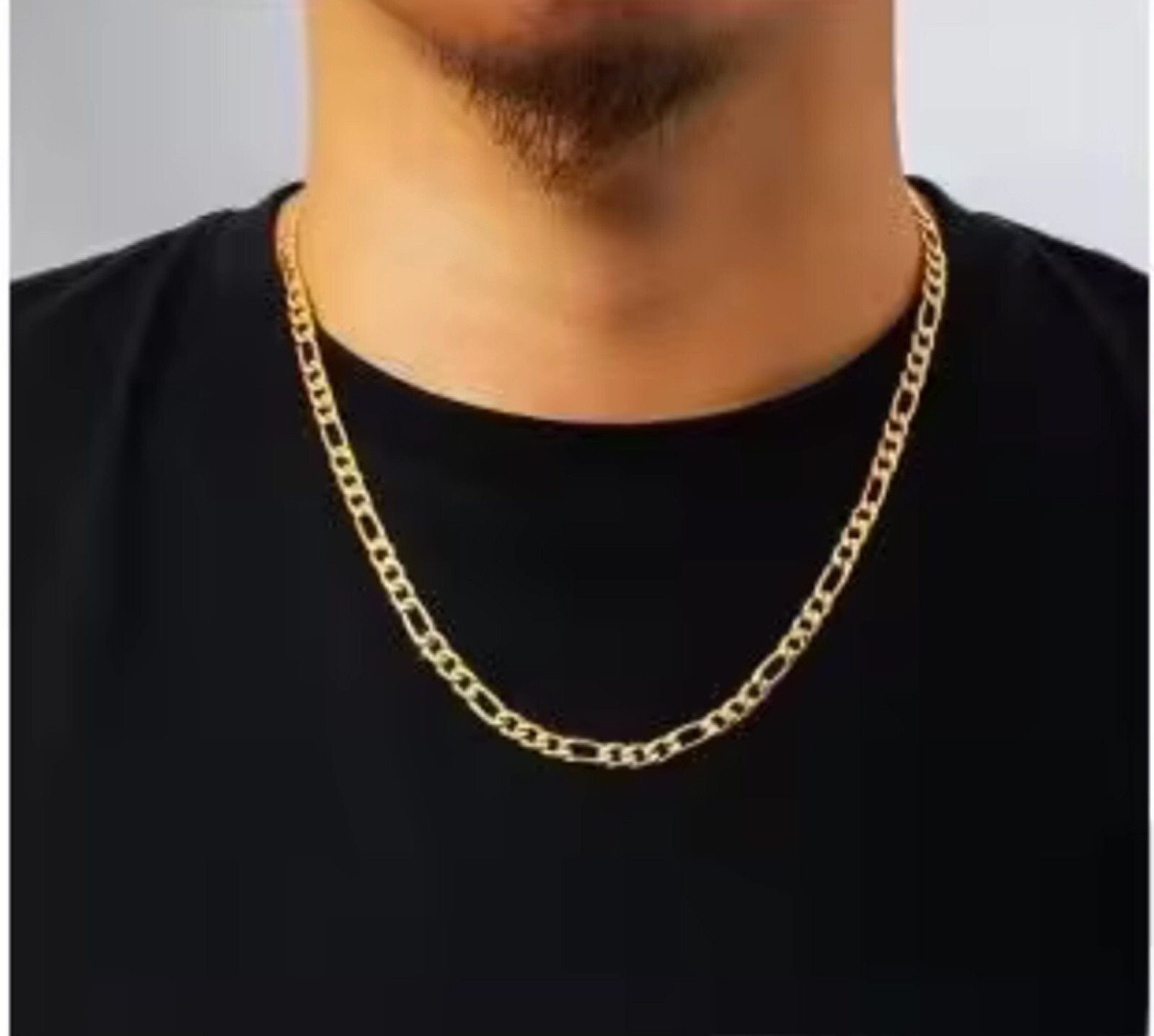 Stainless Steel Chain Gold Plated Necklace Men Women