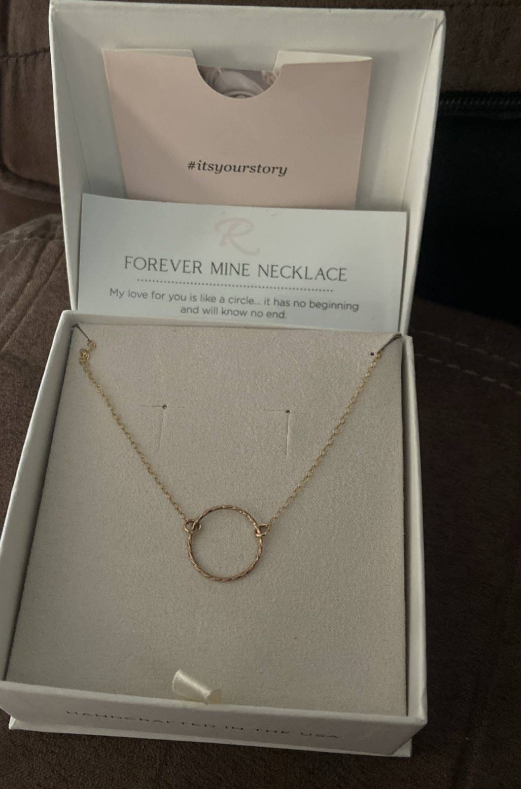 10k Gold Filled Open Circle Forever Mine Necklace Ronaldo Jewelry 16.5″