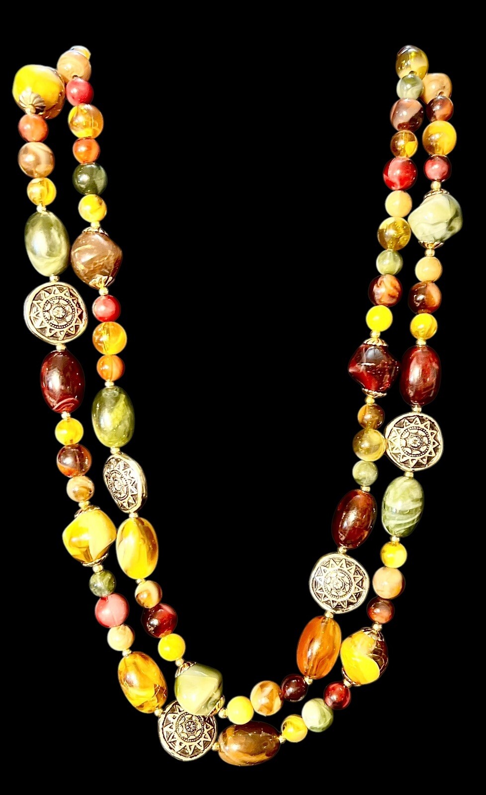 20” All Natural Stone Necklace W/8 different Stones. See Description Area.