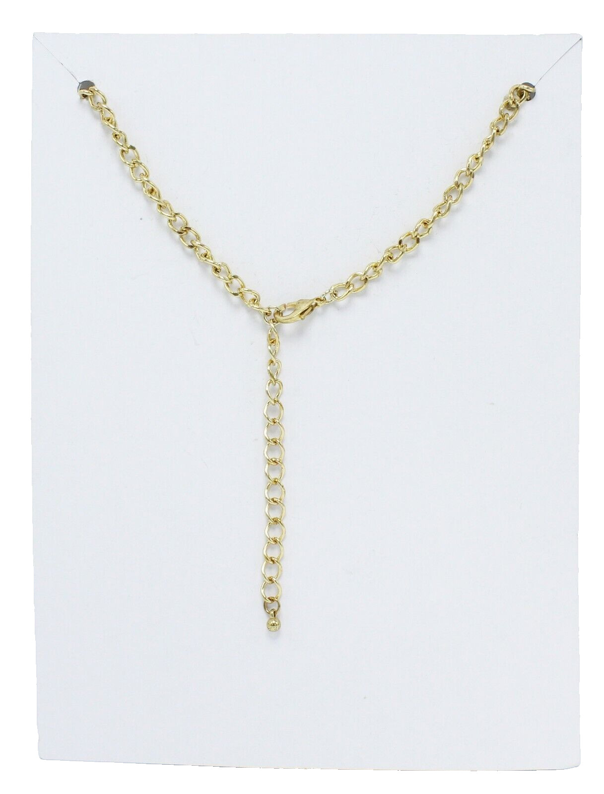 New Gold Statement Necklace with Orange & Peach Stones #N2399