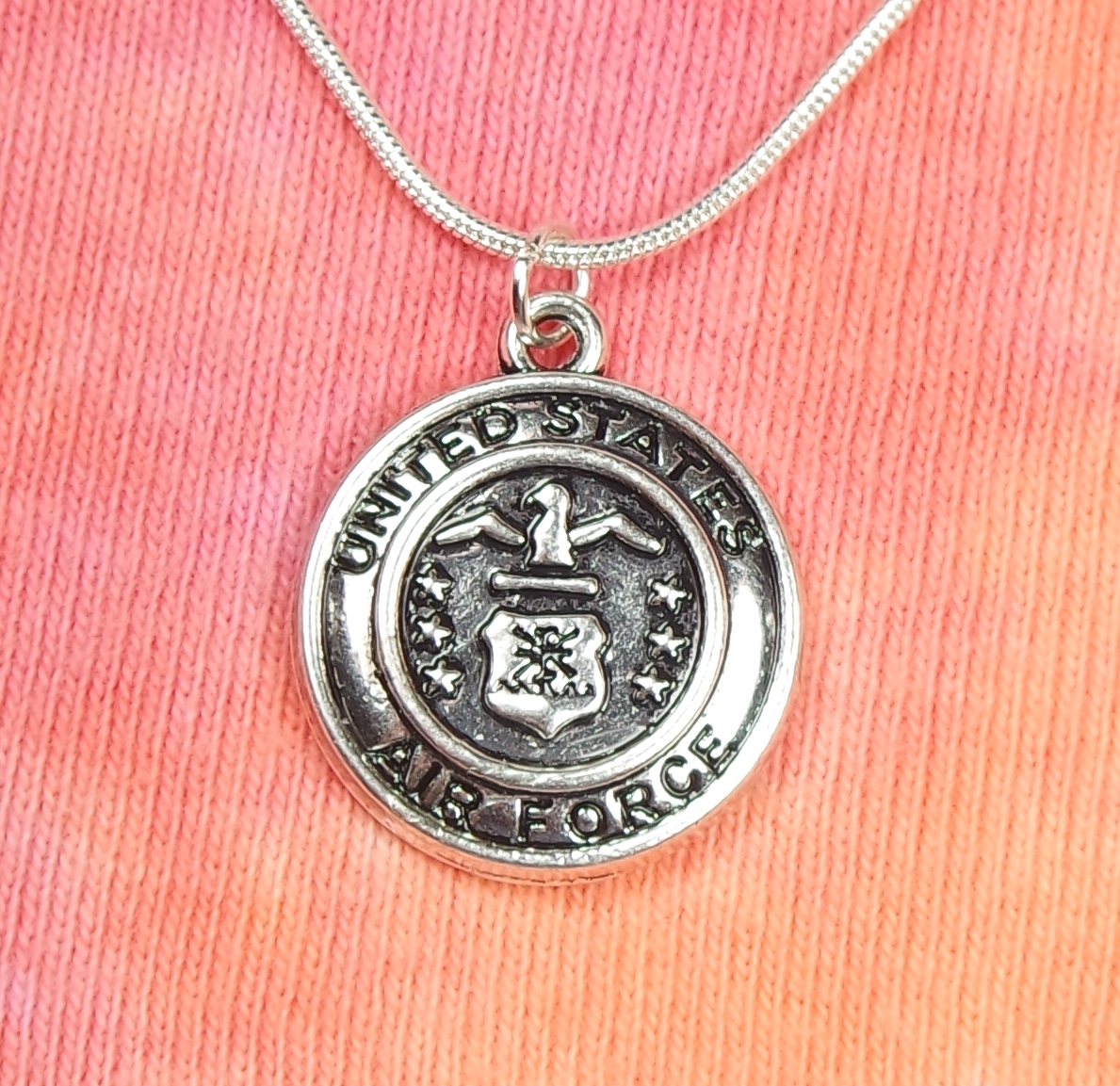 US Air Force Necklace, United States Military Service Charm Pendant Gift nb
