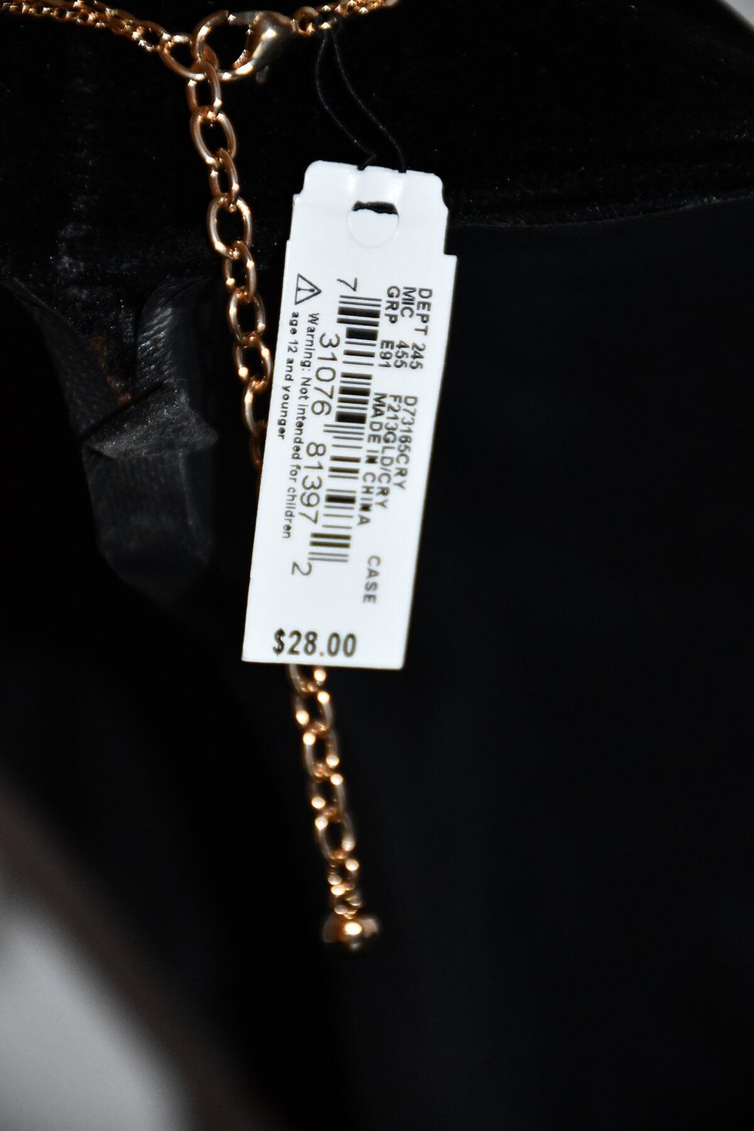 Gemma Layne Multi Row Octagon Pendant Necklace in Gold #D73165CRY NWT