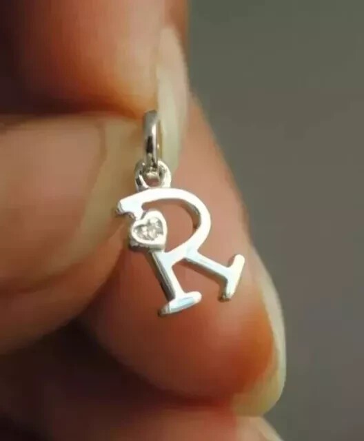 2Ct Round Cut Simulated Diamond Women’s Letter Pendant In 14K White Gold Plated