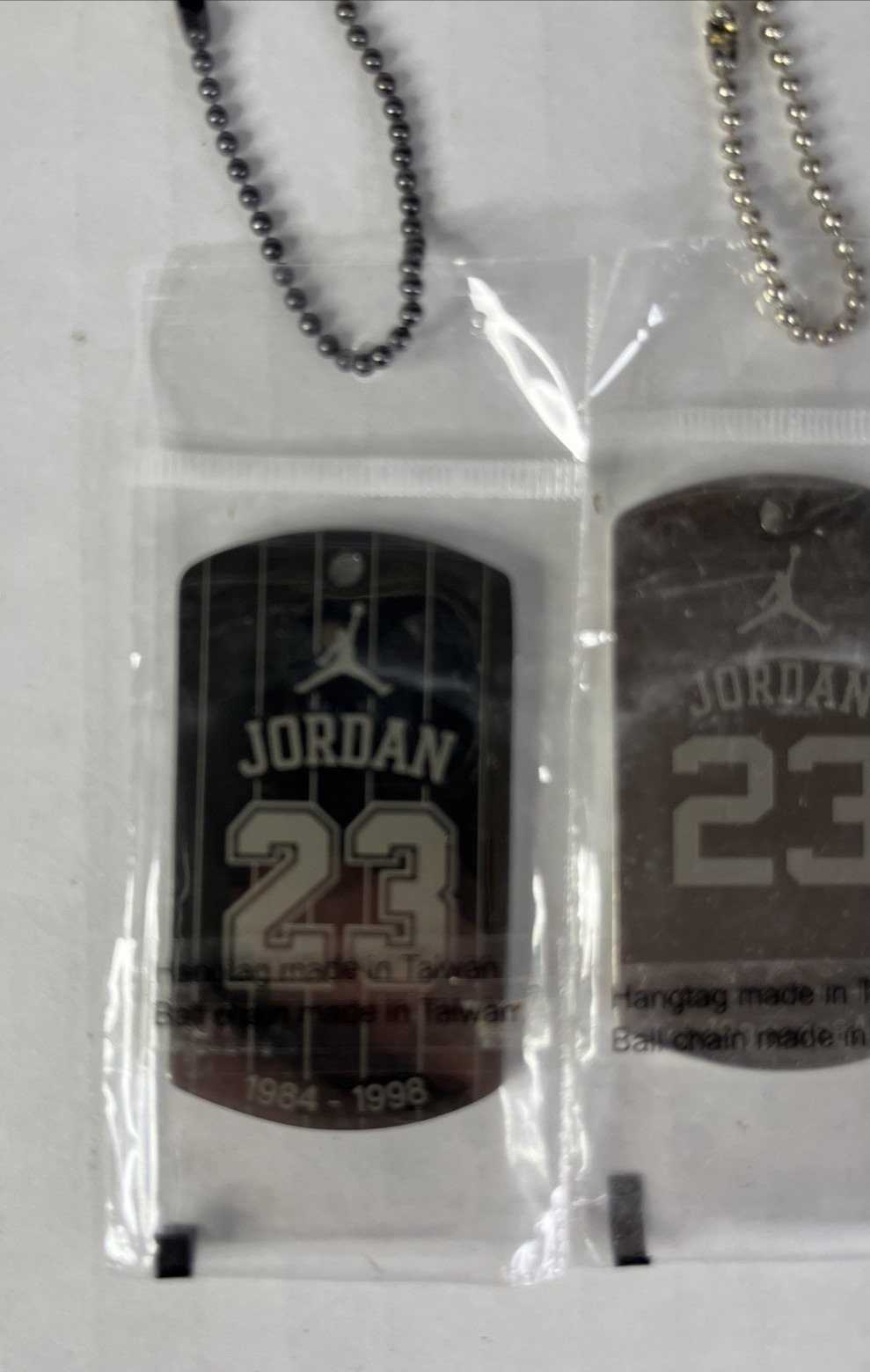 Michael Jordan XXIII AJ23 Pendant Dog Tag Keychain 1984-1998 & 1981-1984 – RARE