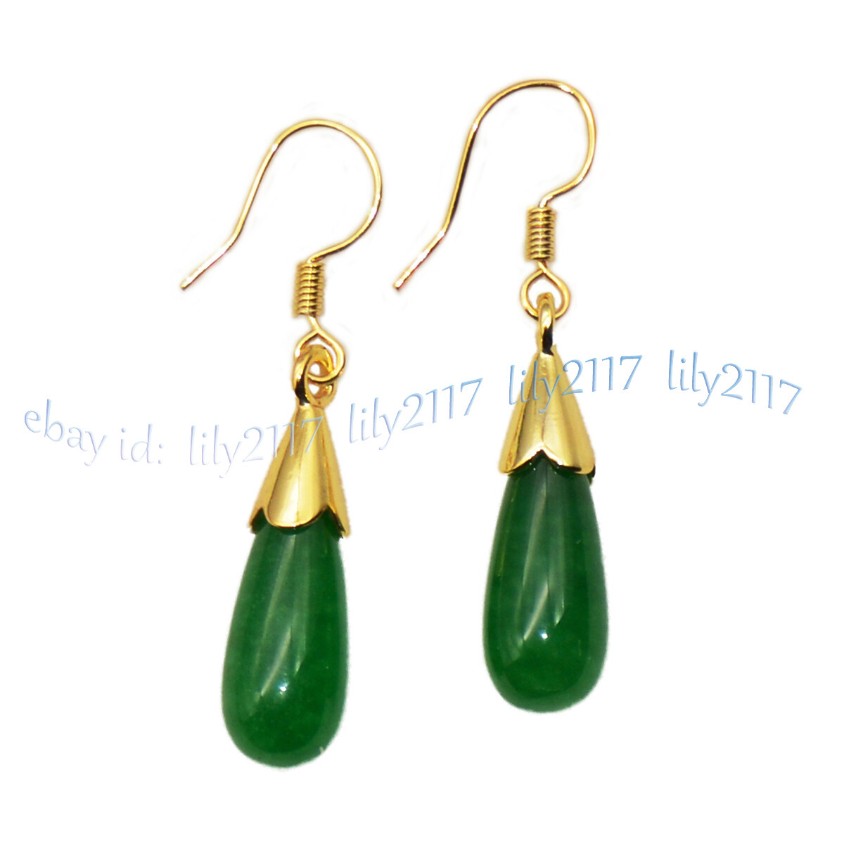 6-14mm Natural Green Jade Round Gemstone Beads Tower Necklace Earrings Set 18”