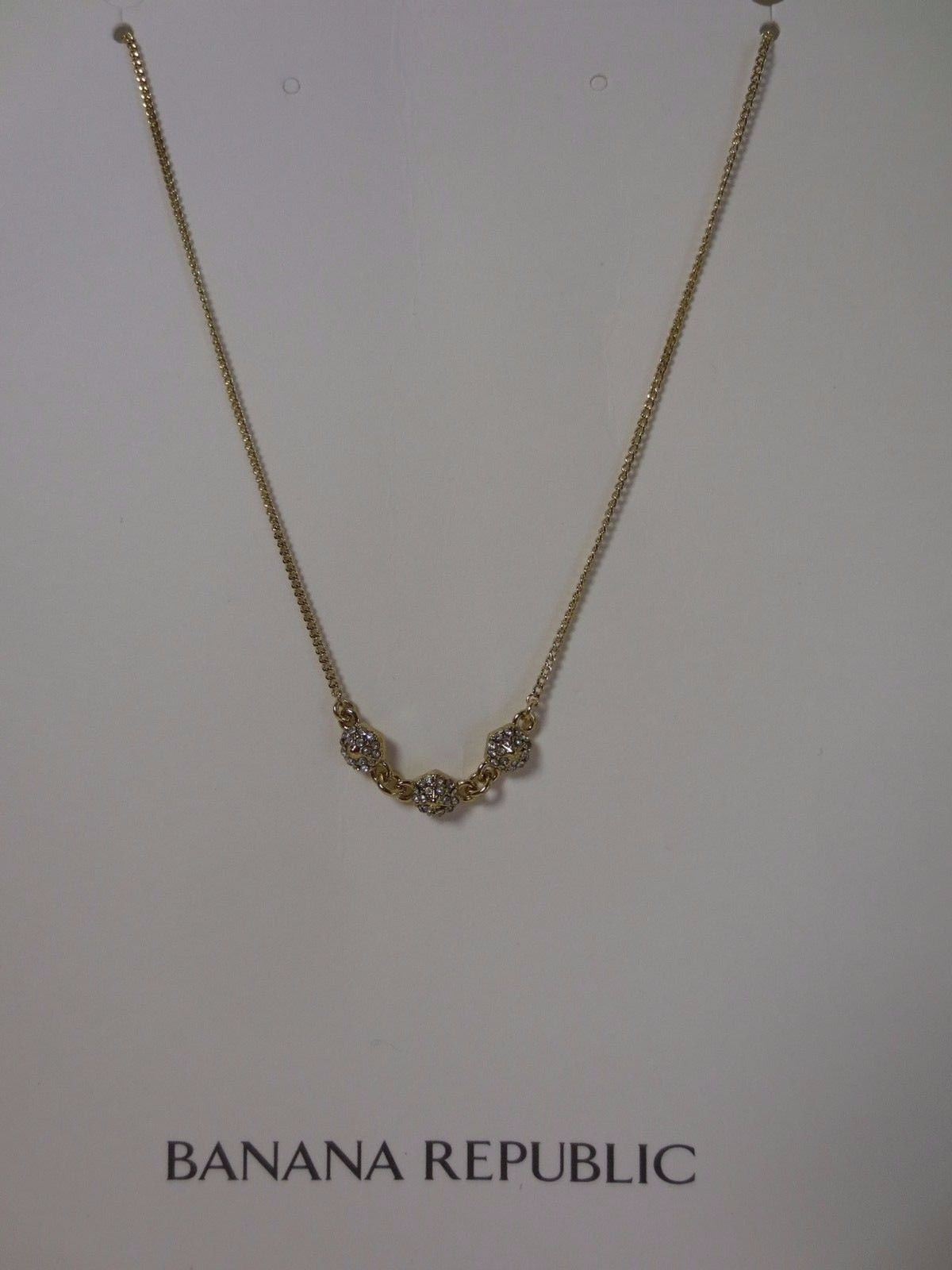 Banana Republic Women’s Metallic Modern Architecture Ball Necklace NWT 49.99