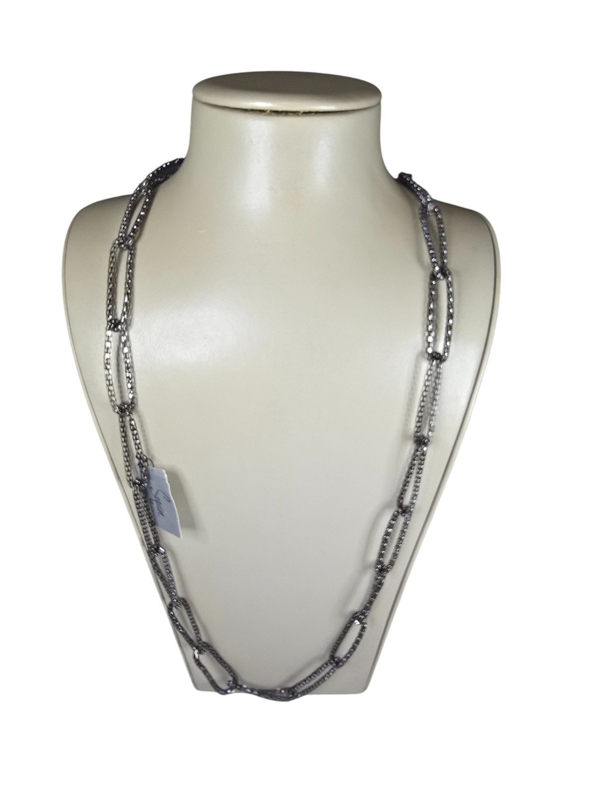 Sequin Women’s Popcorn Chain Link Long Necklace NWT 34″ L
