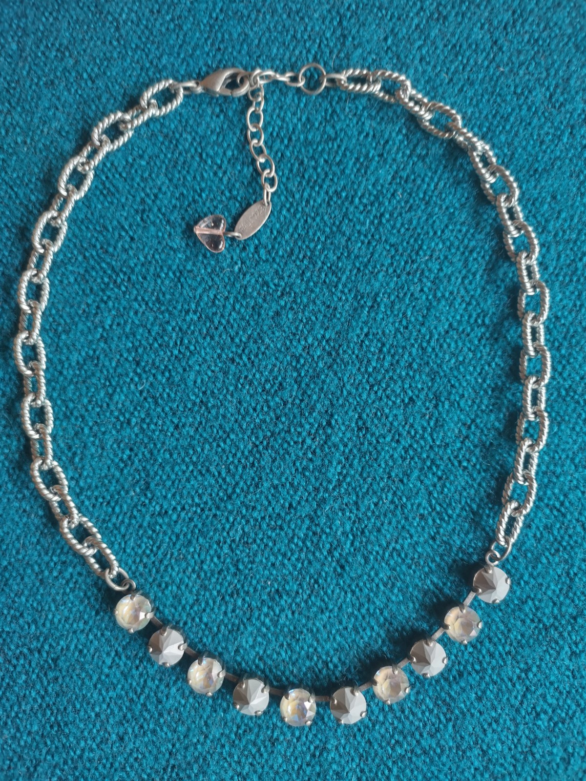 Subtle Silver Sophisticated Sabika Necklace, Smokey Ice and Grey Crystals