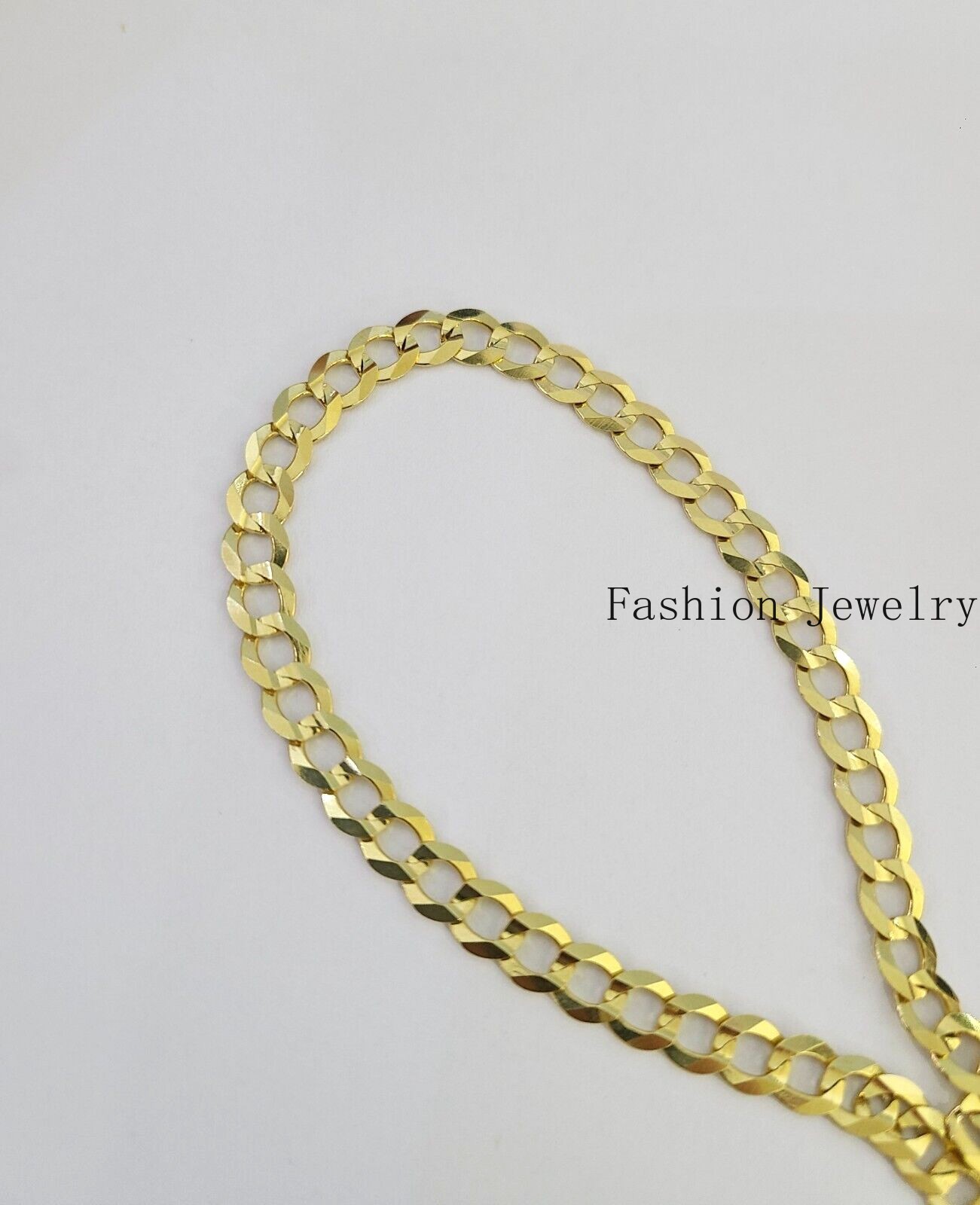 Real 14k Solid Cuban Curb Link Chain 6mm Necklace 20″ Real Yellow Gold