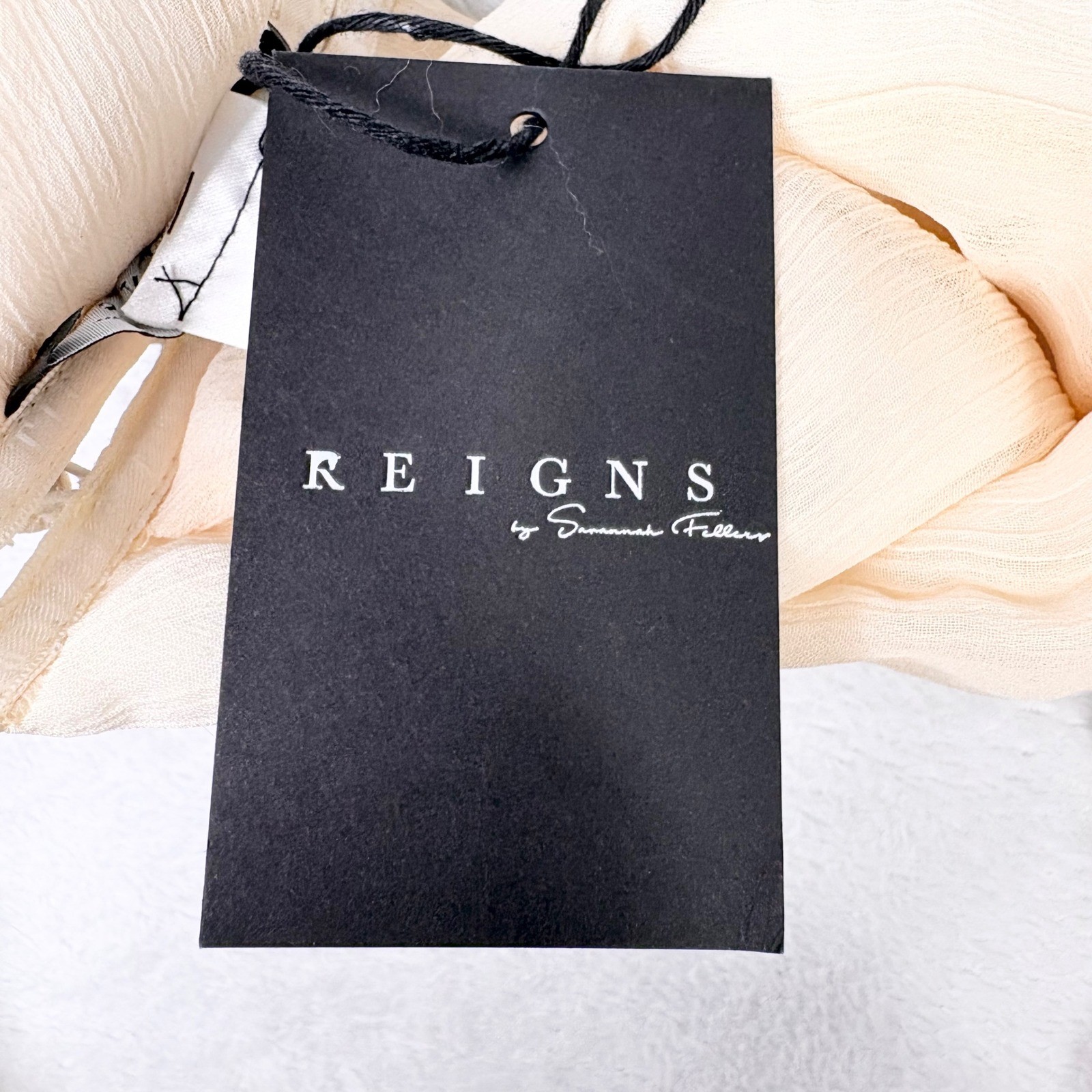 Reigns by Savannah Fellers The Estelle Braided Chiffon Necklace Ivory One Size