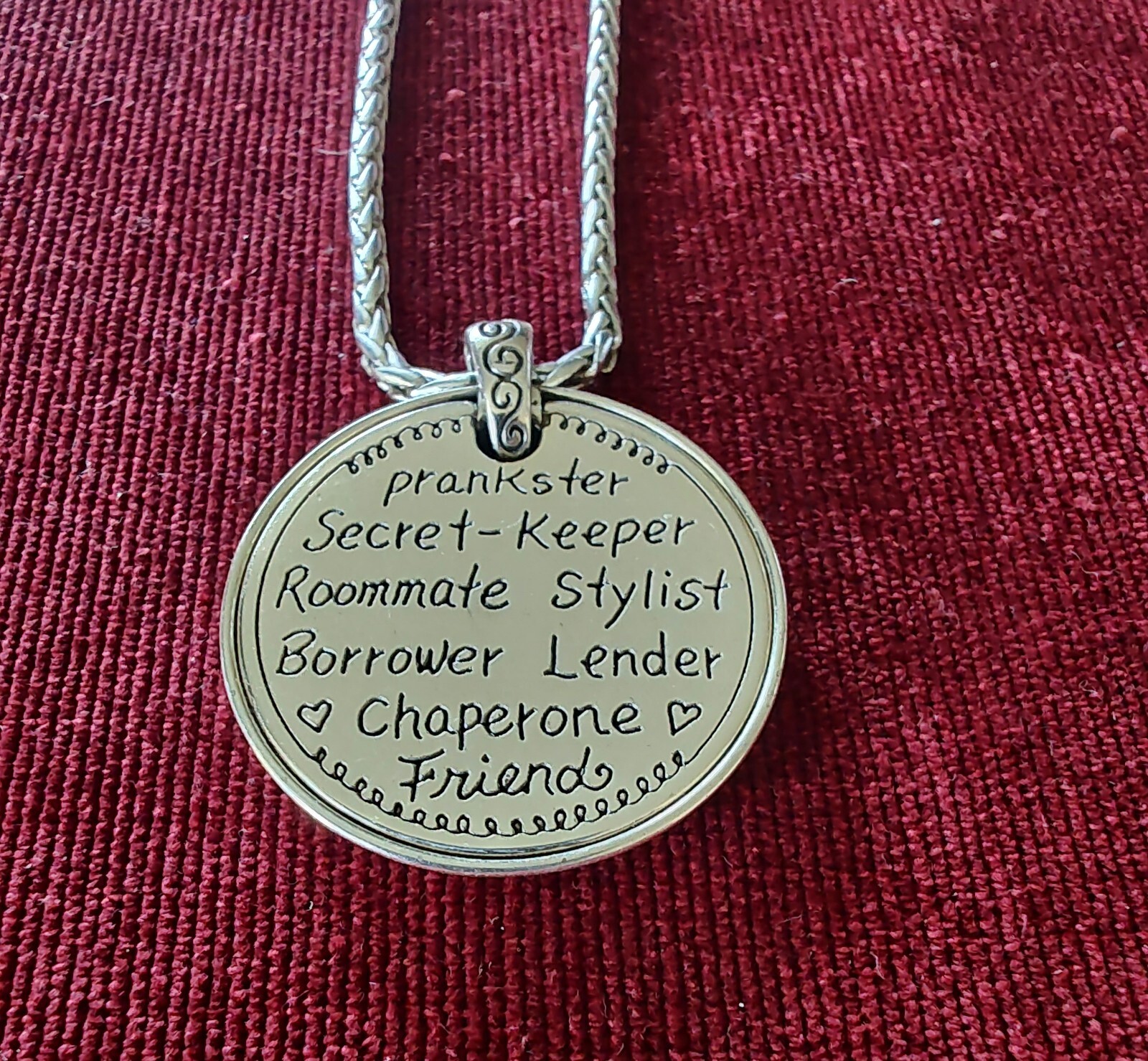 Brighton Family Fun Sister Pendant Silver Retired Necklace – NEW – RARE!