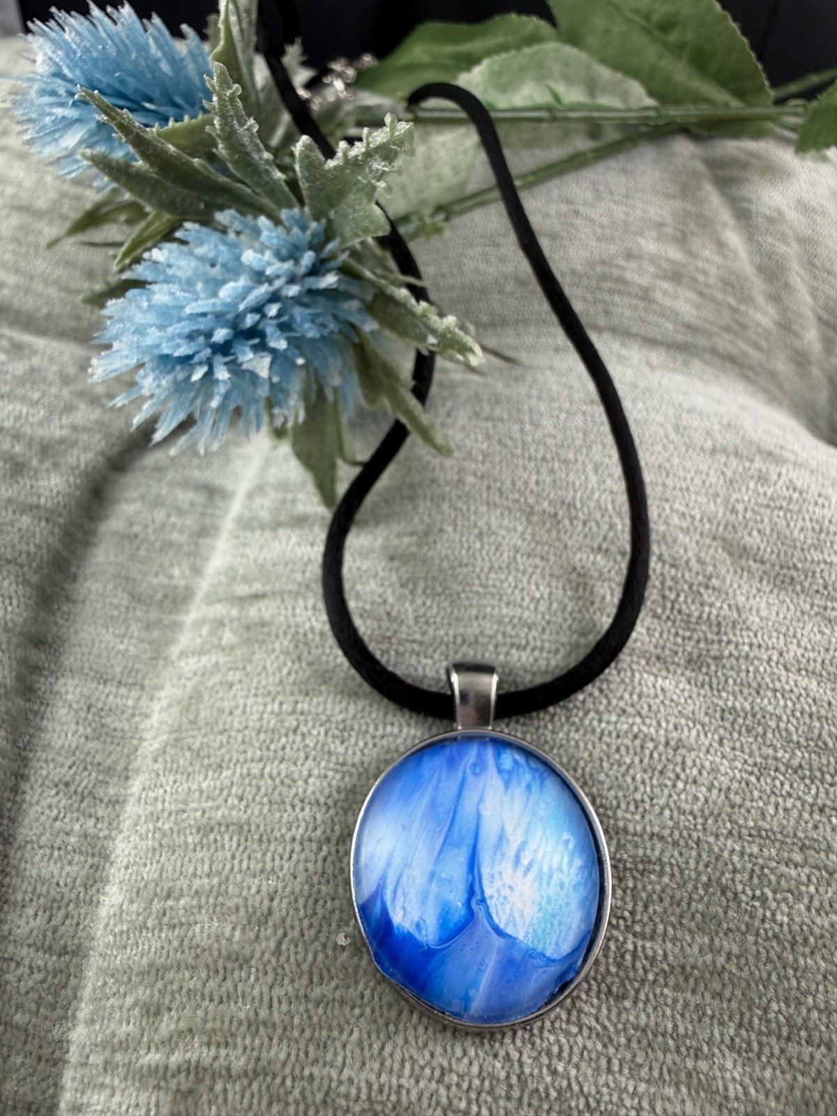 Rise Pendant by Kaylectible Designs – Acrylic under glass Cabochon