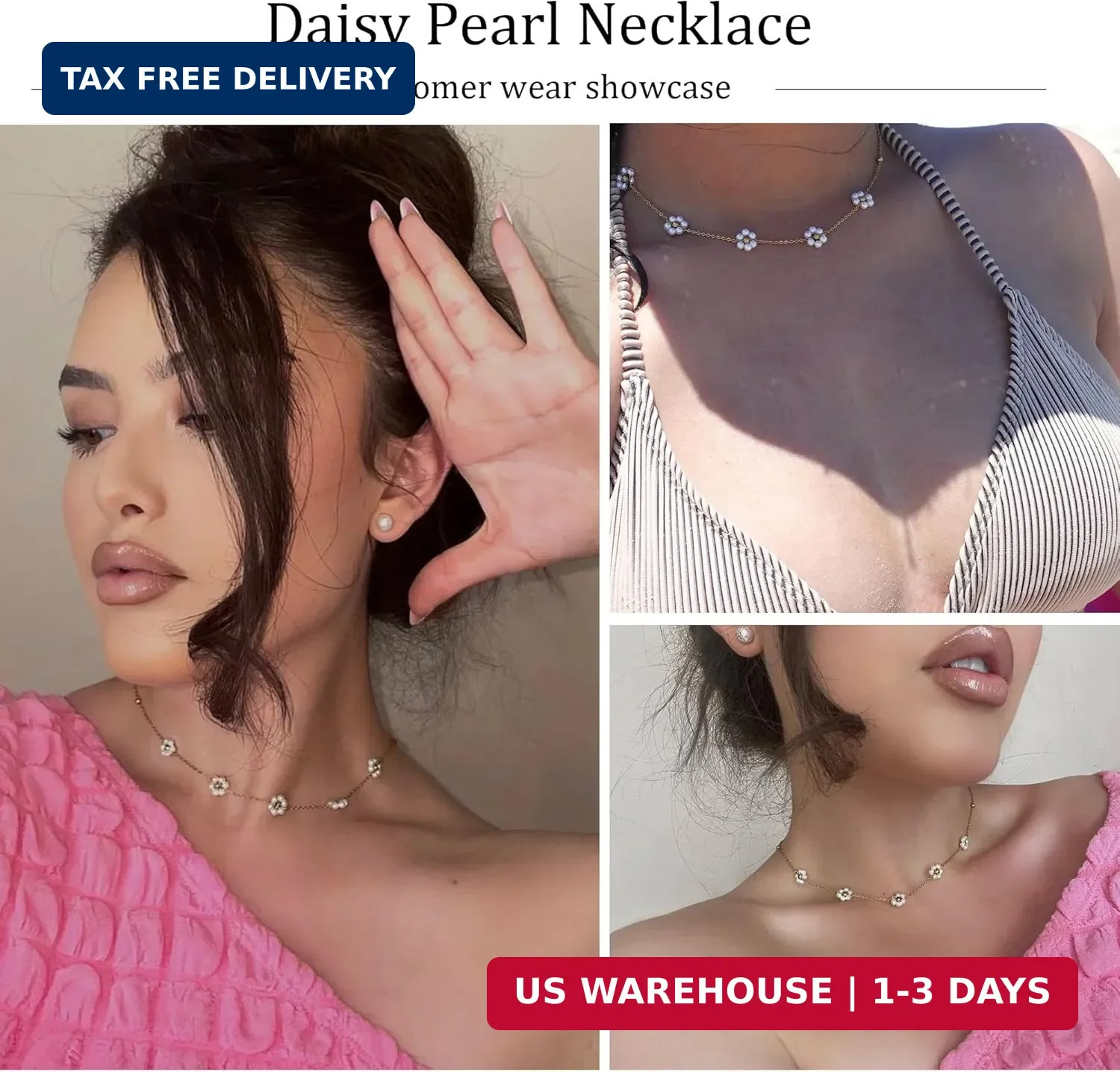 SmileBelle Pearl Necklaces for Women, Daisy Pearls Choker for Women’s | Pearl St