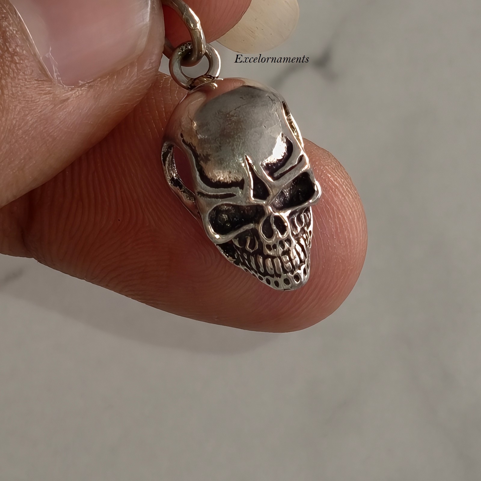 Skull Pendant 925 Sterling Silver Gothic Memento Mori Pendant Wonderful Pendant
