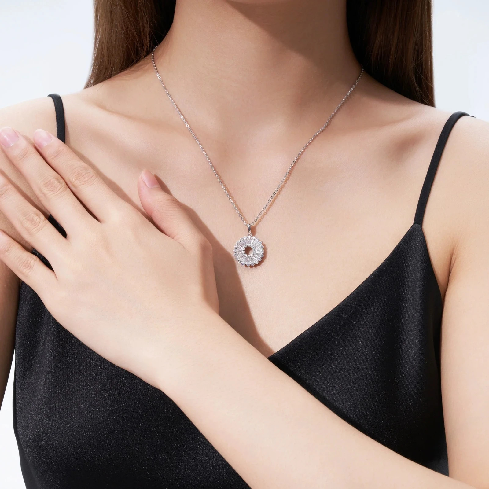 D Color VVS1 Moissanite Necklace 925 Silver Pendant GRA Free Engraving Gift Box